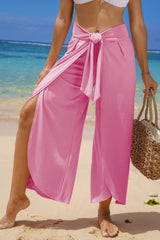 Bonbon Knotted Drop Waist Split Leg Relaxed Pants Pants & Culotte JT's Designer Fashion