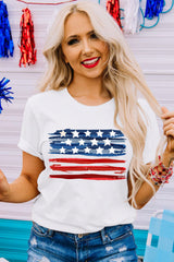 White American Flag Graphic Fashion Tee Graphic Tees JT's Designer Fashion