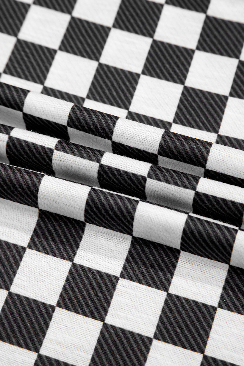 Black Checkerboard T Shirt and High Waist Skorts 2 Piece Outfit Short Sets JT's Designer Fashion