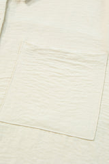 Beige Pure Color Patch Pocket Shirt Blouses & Shirts JT's Designer Fashion