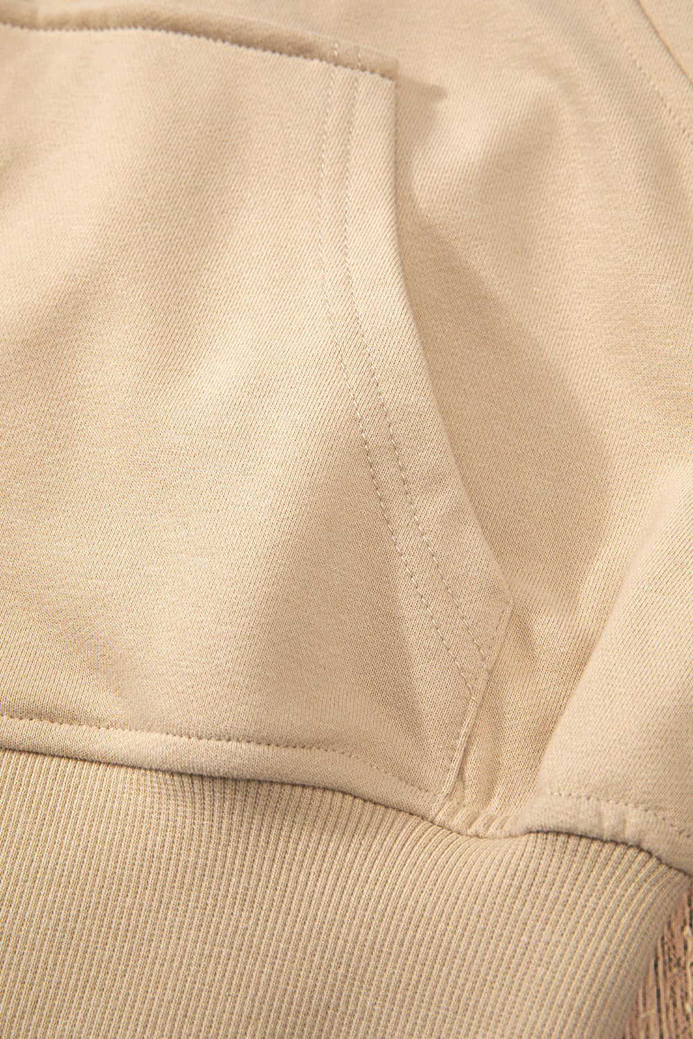 Parchment Quarter Zip Stand Neck Kangaroo Pocket Sweatshirt Sweatshirts & Hoodies JT's Designer Fashion