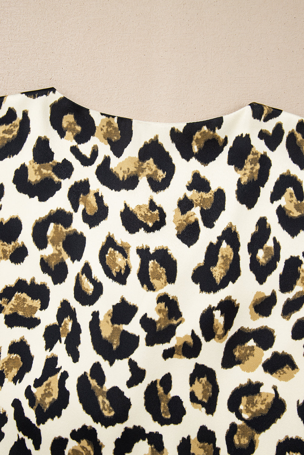 Apricot Leopard Bubble Sleeve Bow Tie Front Peplum Blouse Blouses & Shirts JT's Designer Fashion