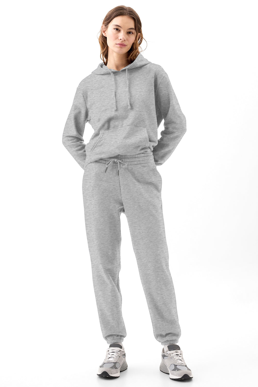 Light Grey Solid Color Fleece Lined Drawstring Waist Joggers Pants & Culotte JT's Designer Fashion