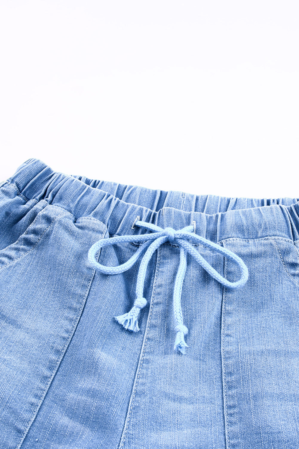 Sky Blue Pocketed Distressed Denim Joggers Jeans JT's Designer Fashion