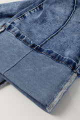 Myosotis Center Seam Cuffed Hem Straight High Waist Jeans Jeans JT's Designer Fashion