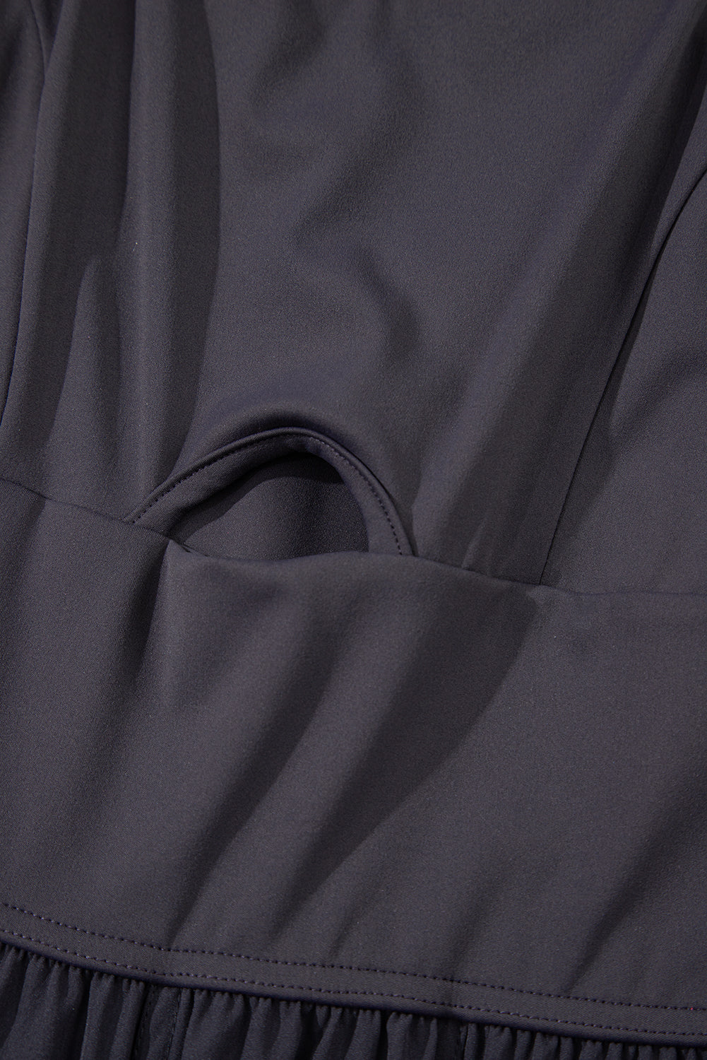 Carbon Grey Back Crossed Straps Hollow Out Jogger Jumpsuit Jumpsuits & Rompers JT's Designer Fashion