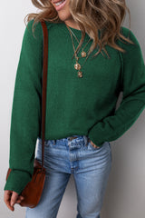 Evergreen Raglan Sleeve Crew Neck Sweater Evergreen 65%Acrylic+35%Polyamide Sweaters JT's Designer Fashion