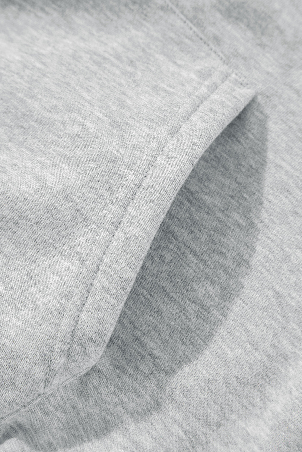 Light Grey Solid Color Fleece Lined Drawstring Hoodie with Pocket Sweatshirts & Hoodies JT's Designer Fashion