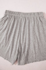Gray Solid Color Loose Tee 2 Piece Shorts Set Short Sets JT's Designer Fashion