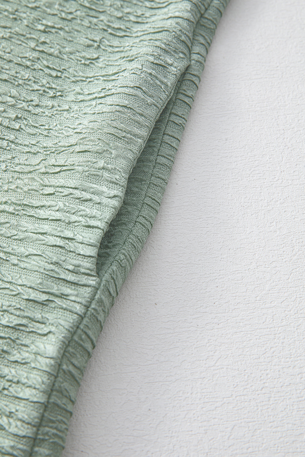 Grass Green Solid Color Textured Crinkle Short Sleeve T Shirt Dress T Shirt Dresses JT's Designer Fashion