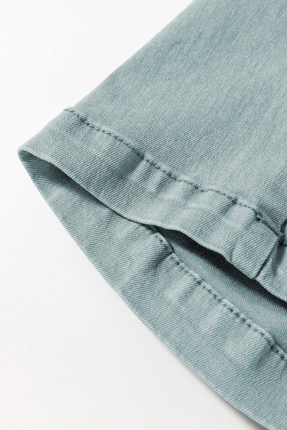 Smoke Green Mineral Wash Drawstring High Waist Wide Leg Jeans Jeans JT's Designer Fashion