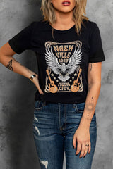 Black Vintage NASHVILLE 1982 Music City Graphic Tee Graphic Tees JT's Designer Fashion