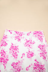 Rose Boho Floral High Waist Ruffle Split Maxi Skirt Skirts & Petticoat JT's Designer Fashion