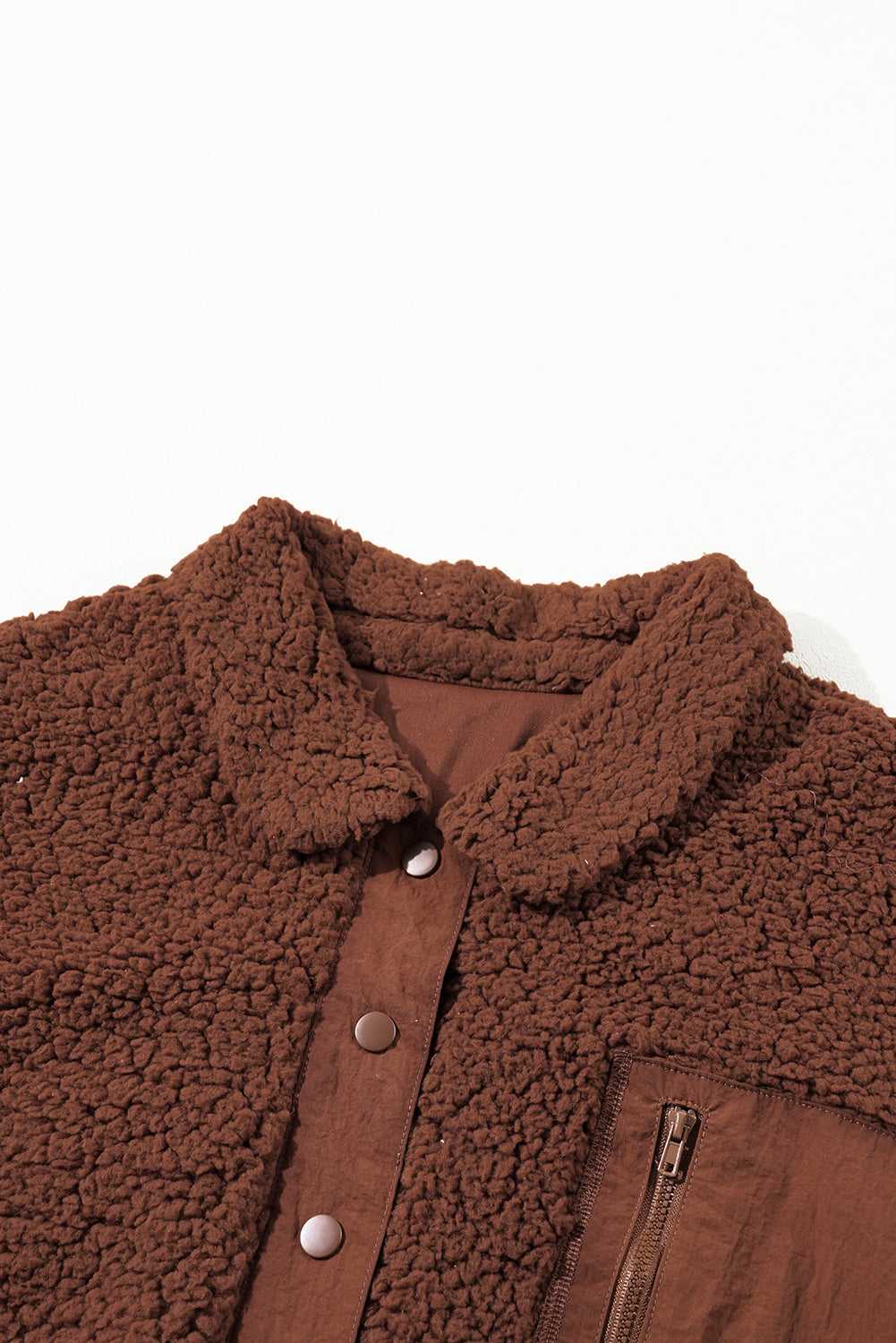 Red Clay Faux Shearling Teddy Bear Jacket Jackets JT's Designer Fashion