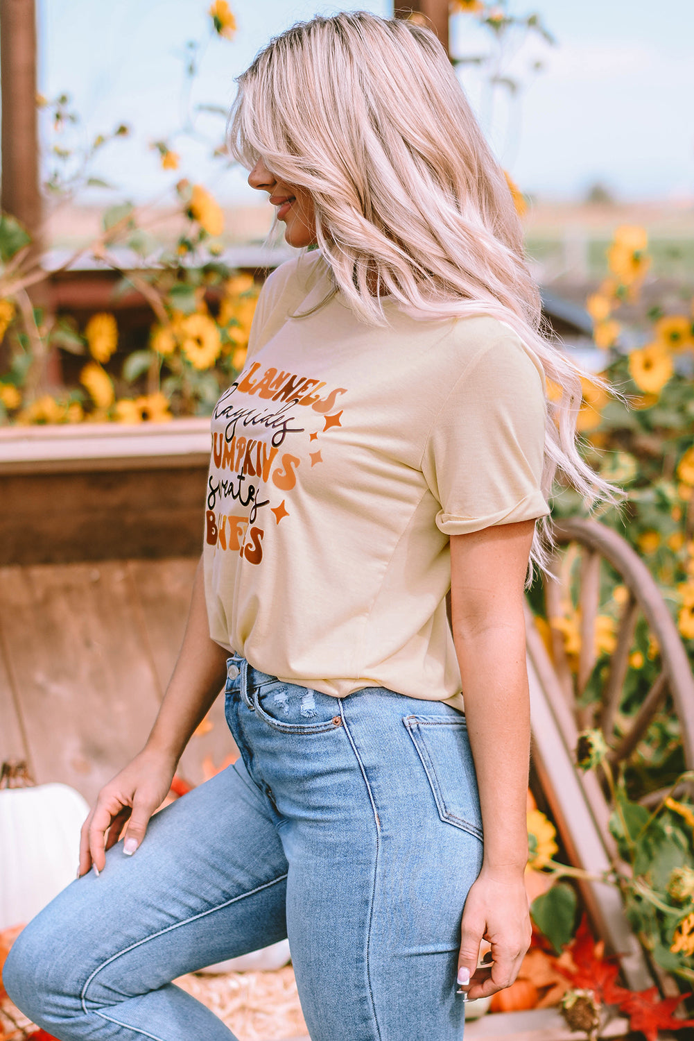 Khaki Flannels Hayrides Pumpkins Sweaters Bonfires Tee Graphic Tees JT's Designer Fashion