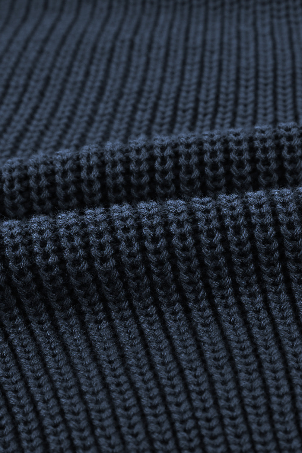 Dark Blue Dew Shoulder Juliette Knitted Sweater Sweaters & Cardigans JT's Designer Fashion