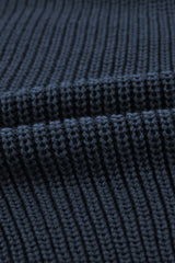 Dark Blue Dew Shoulder Juliette Knitted Sweater Sweaters & Cardigans JT's Designer Fashion