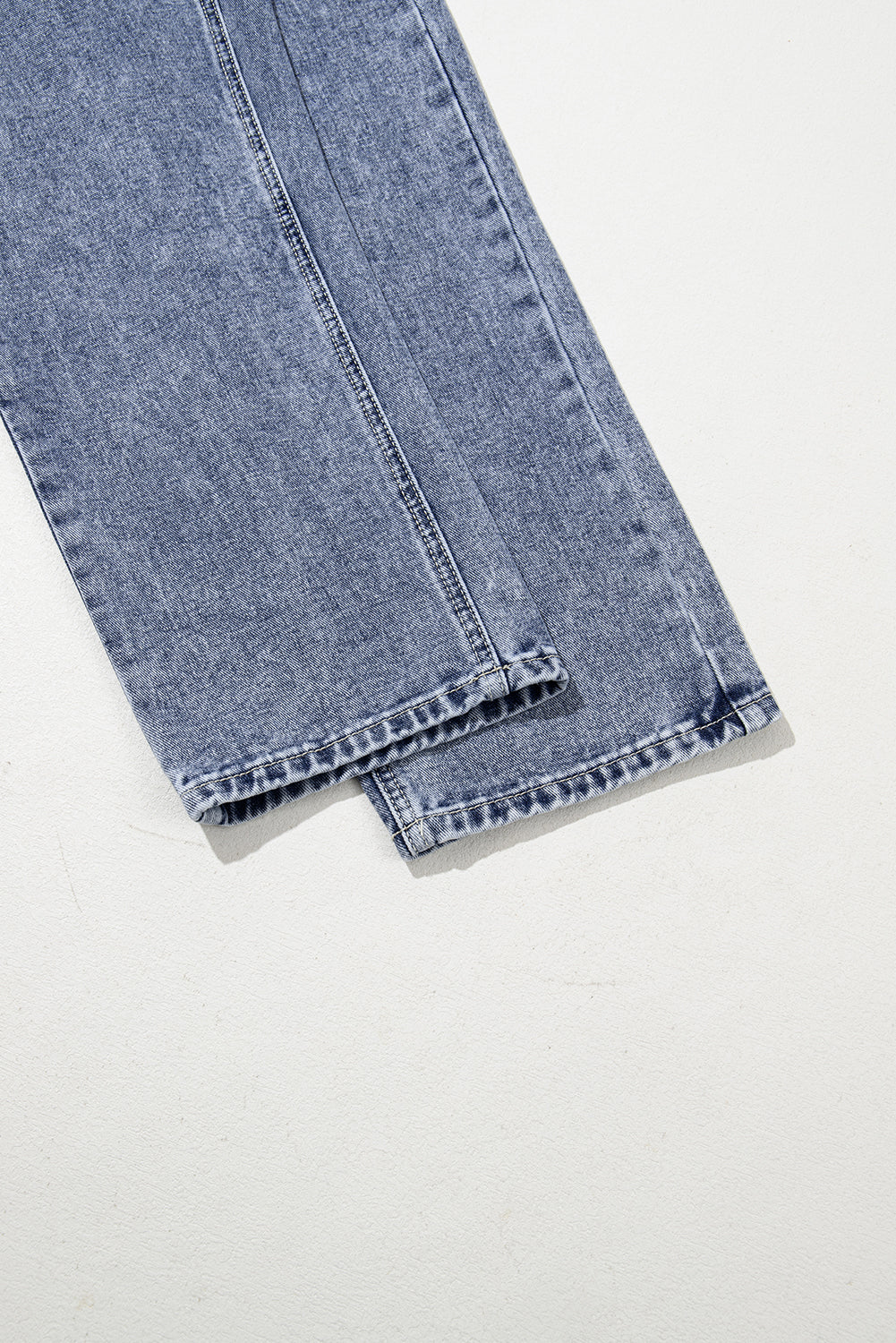 Sail Blue Denim Bib Straight Leg Jumpsuit with Pockets Jumpsuits & Rompers JT's Designer Fashion