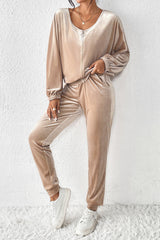 Luxe Velvet 2-Piece Jogger Set – Chic Comfort in Every Step Bottoms JT's Designer Fashion