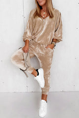 Luxe Velvet 2-Piece Jogger Set – Chic Comfort in Every Step Bottoms JT's Designer Fashion