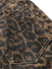 Fierce & Flawless Leopard Print Oversized Jeans – Bold Statement Denim Jeans JT's Designer Fashion