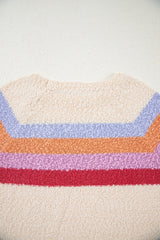 Jet Stream Striped Color Block Loose Sleeve Chic Sweater Sweaters JT's Designer Fashion