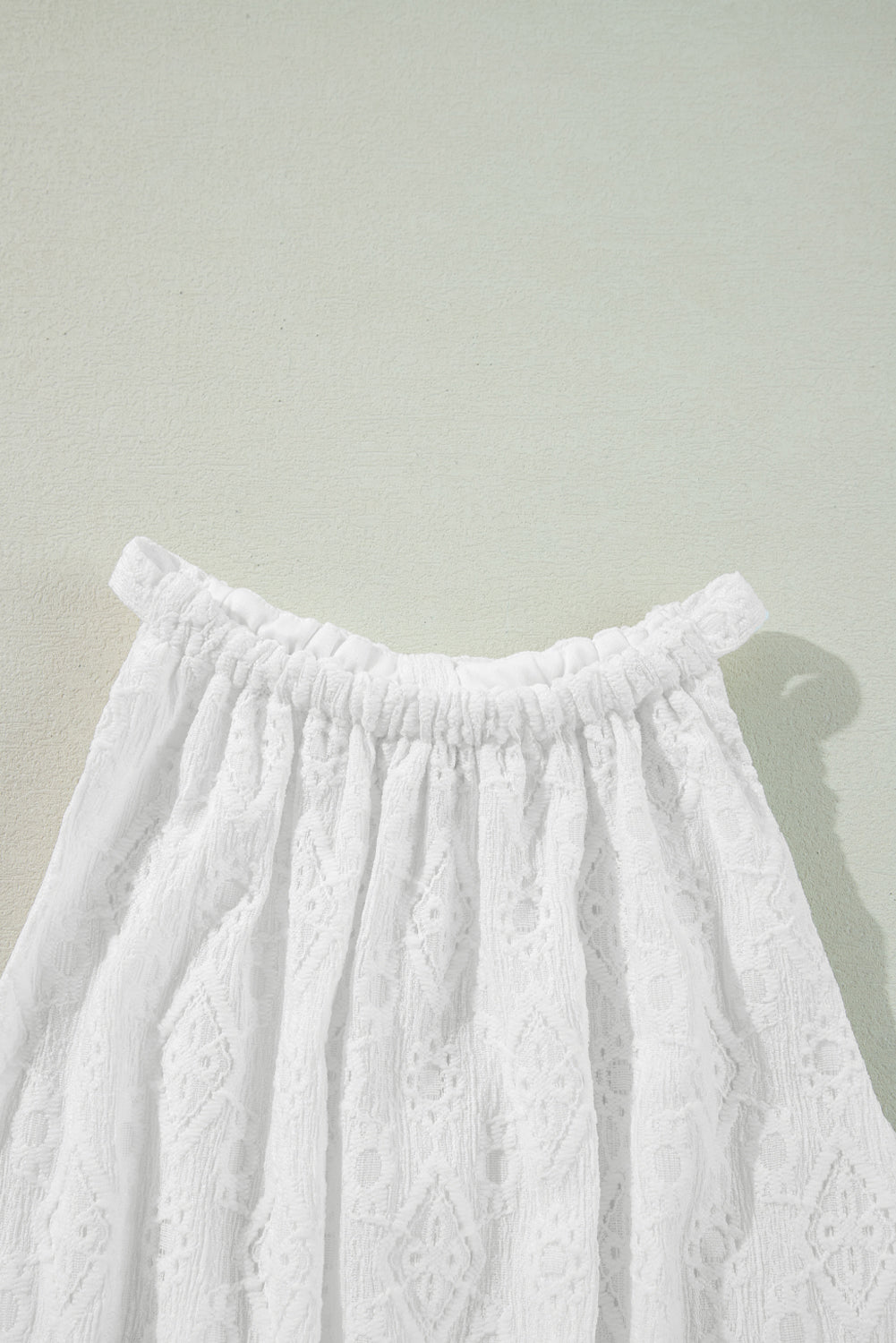 White Lace Sleeveless Knot Hollow Out Back Tied Waist Mini Dress Mini Dresses JT's Designer Fashion