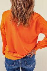 Orange TALK TURKEY TO ME Graphic Thanksgiving Holiday Sweatshirt Graphic Sweatshirts JT's Designer Fashion