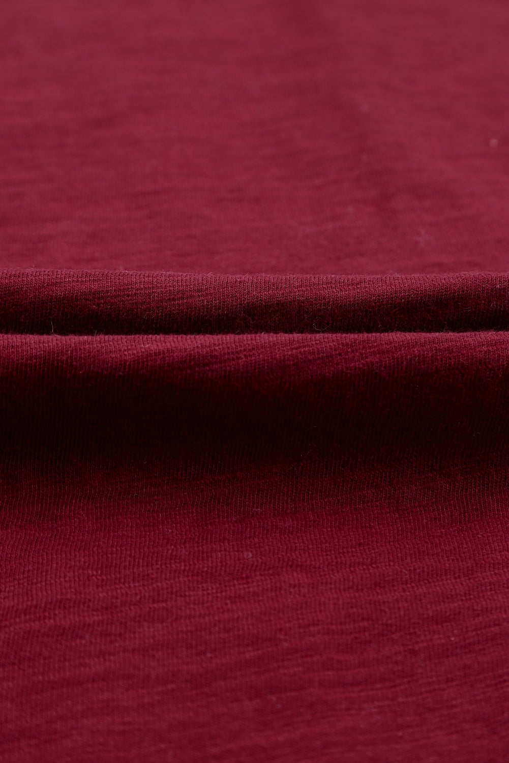 Fiery Red Solid Crew Neck Long Sleeve Top Long Sleeve Tops JT's Designer Fashion