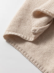 Beige Side Pockets Open Front Long Knitted Cardigan Cardigans JT's Designer Fashion