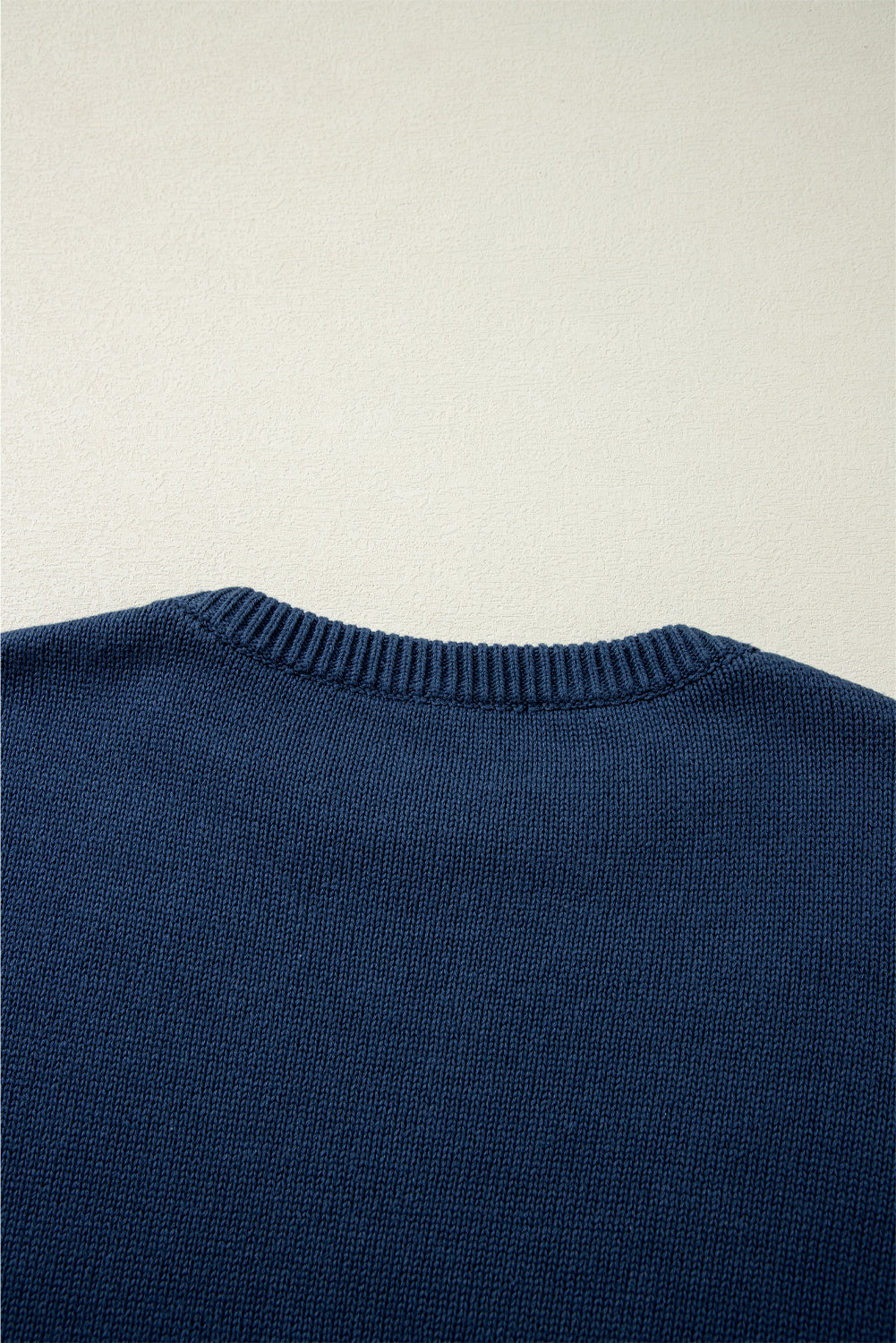 Sail Blue Star Pattern Drop Shoulder Knitted Sweater Sweaters JT's Designer Fashion