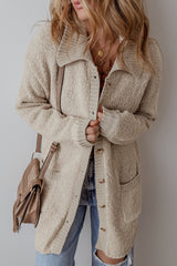 Jet Stream Collared Drop Shoulder Button Up Cardigan with Pocket Cardigans JT's Designer Fashion