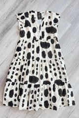 White Polka Dot Print Ruffled Sleeve Pocketed Plus Size Midi Dress Plus Size Midi Dresses JT's Designer Fashion