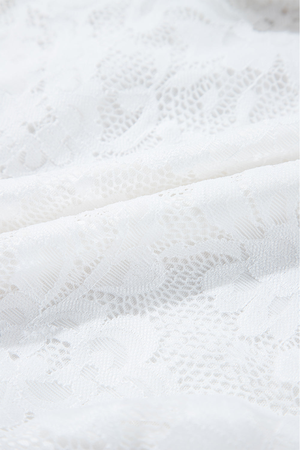White Lace Ruffled High-low Hem Midi Skirt Skirts & Petticoat JT's Designer Fashion