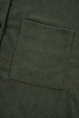 Jungle Green Oversized Corduroy Contrast Hooded Shacket Jackets JT's Designer Fashion