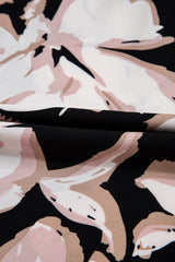 Black Floral Cutout Square Neck Knot Back Sleeveless Long Dress Maxi Dresses JT's Designer Fashion