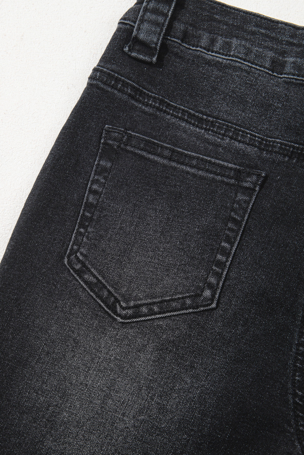 Black Wide Leg Pocketed High Waist Jeans Jeans JT's Designer Fashion