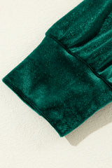 Evergreen Velvet High Neck Tiered Ruffle Mini Dress Mini Dresses JT's Designer Fashion