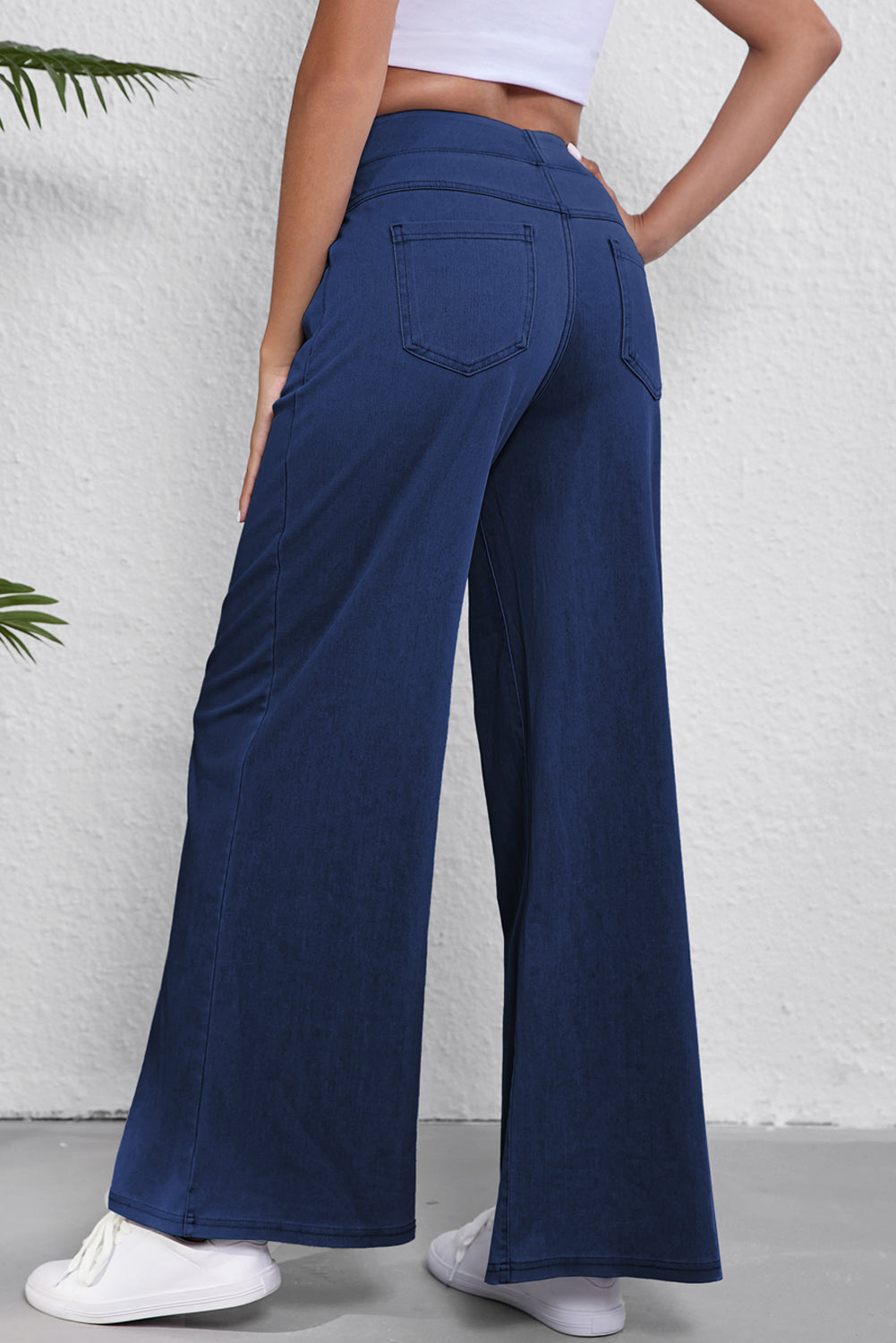 Sail Blue Medium Wash Straight Leg Loose Casual Jeans Jeans JT's Designer Fashion