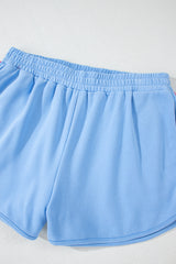 Beau Blue Accent Pullover and Shorts Two Piece Casual Set Short Sets JT's Designer Fashion