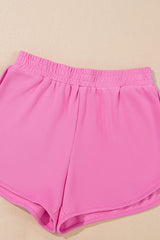 Bonbon Striped Accent Pullover and Shorts Two Piece Casual Set Short Sets JT's Designer Fashion