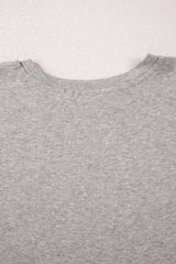 Gray Solid Color Loose Tee 2 Piece Shorts Set Short Sets JT's Designer Fashion