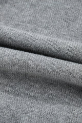 Medium Grey Drawstring Hooded Button Up Drop Shoulder Sweater Cardigan Cardigans JT's Designer Fashion