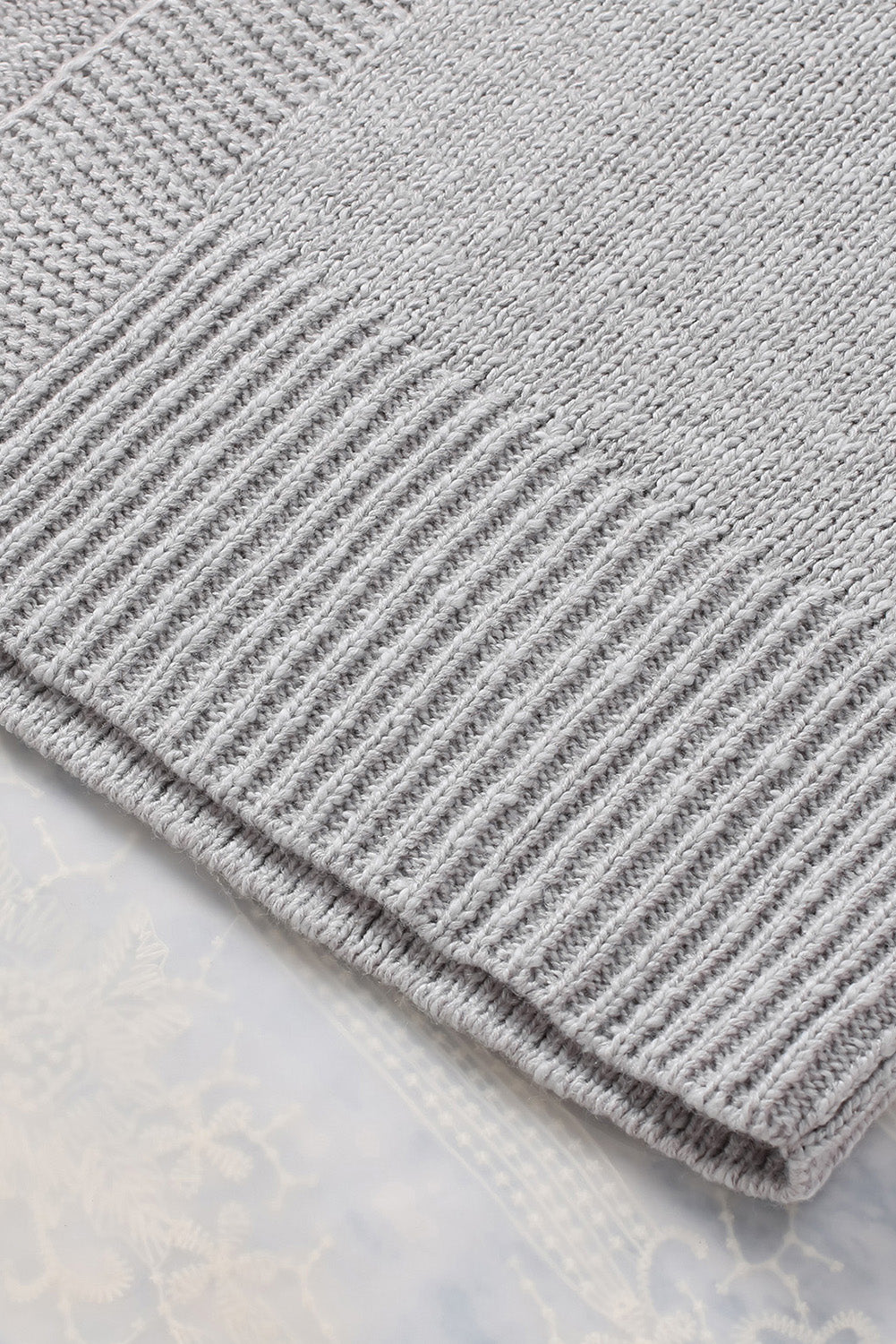 Gray Basic Vest Cardigan Sweater Sweaters & Cardigans JT's Designer Fashion