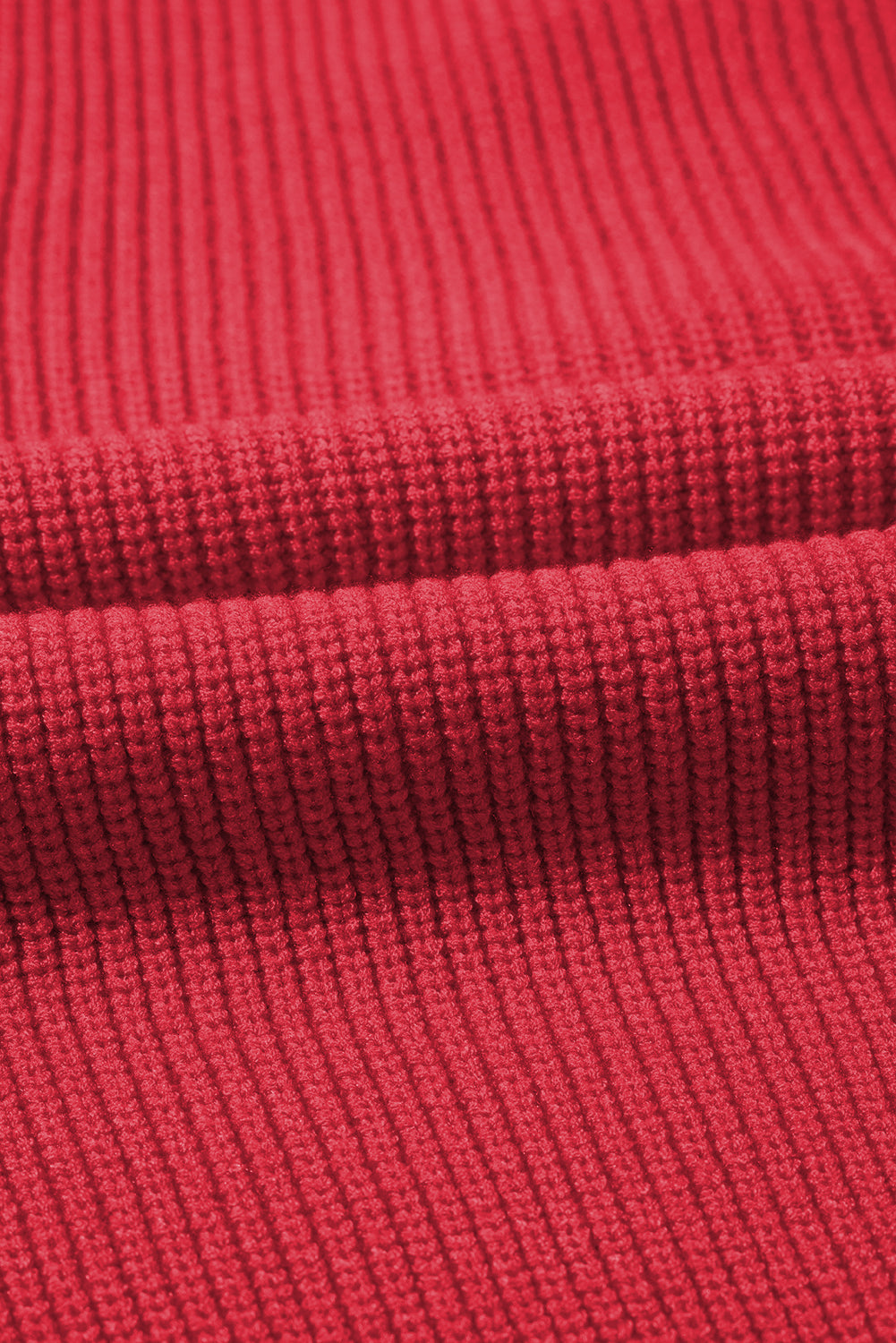 Fiery Red Ribbed Knit Bow Front Buttoned Cardigan Cardigans JT's Designer Fashion