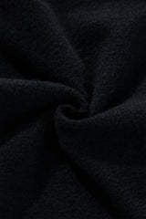 Black Solid Color Fleece Lined Drawstring Waist Casual Pants Pants & Culotte JT's Designer Fashion