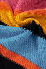 Yellow Colorblock Mixed Textured Drop Shoulder Sweater Sweaters JT's Designer Fashion