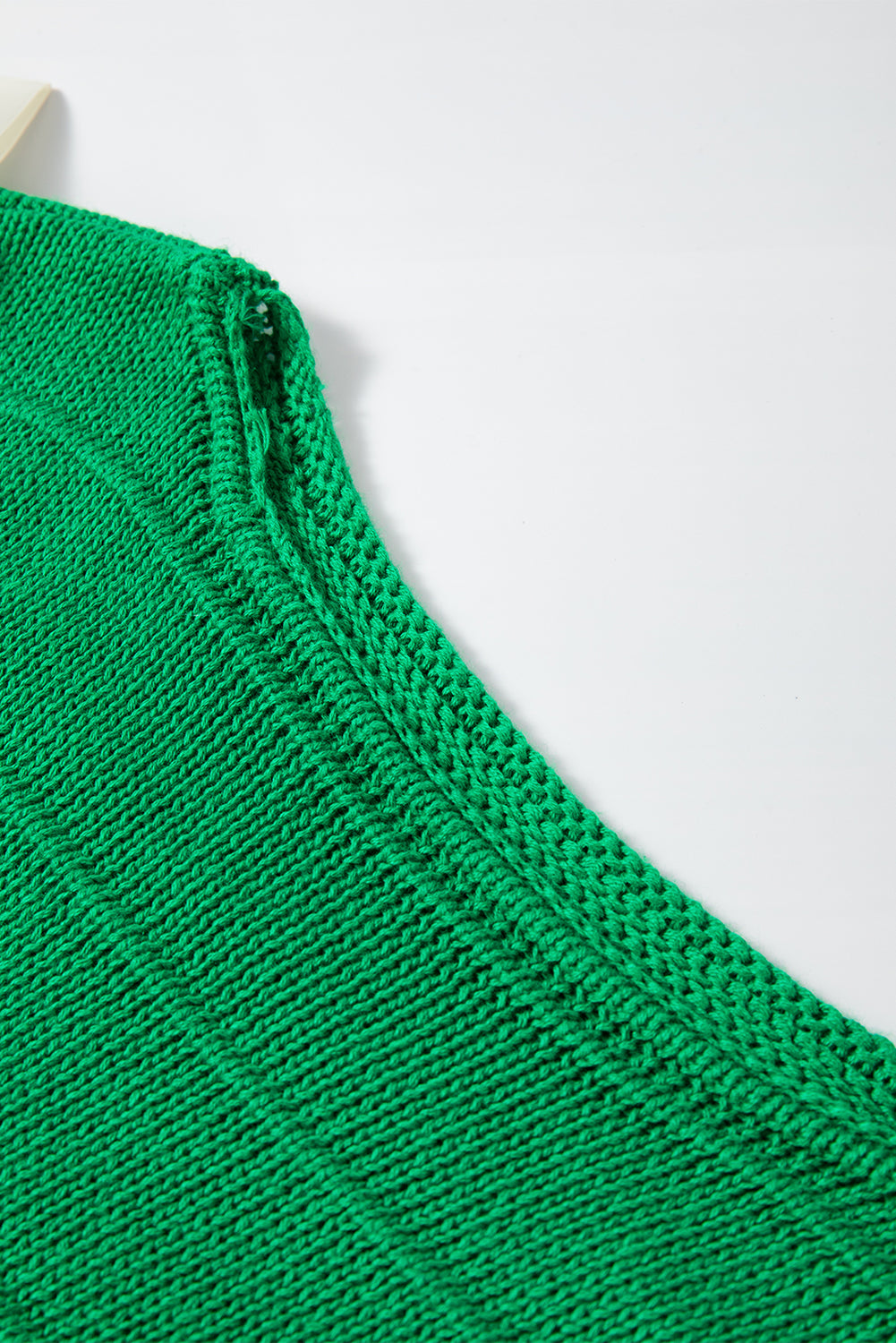Bright Green Bow Knot Cut Out Round Neck Loose Sweater Sweaters JT's Designer Fashion