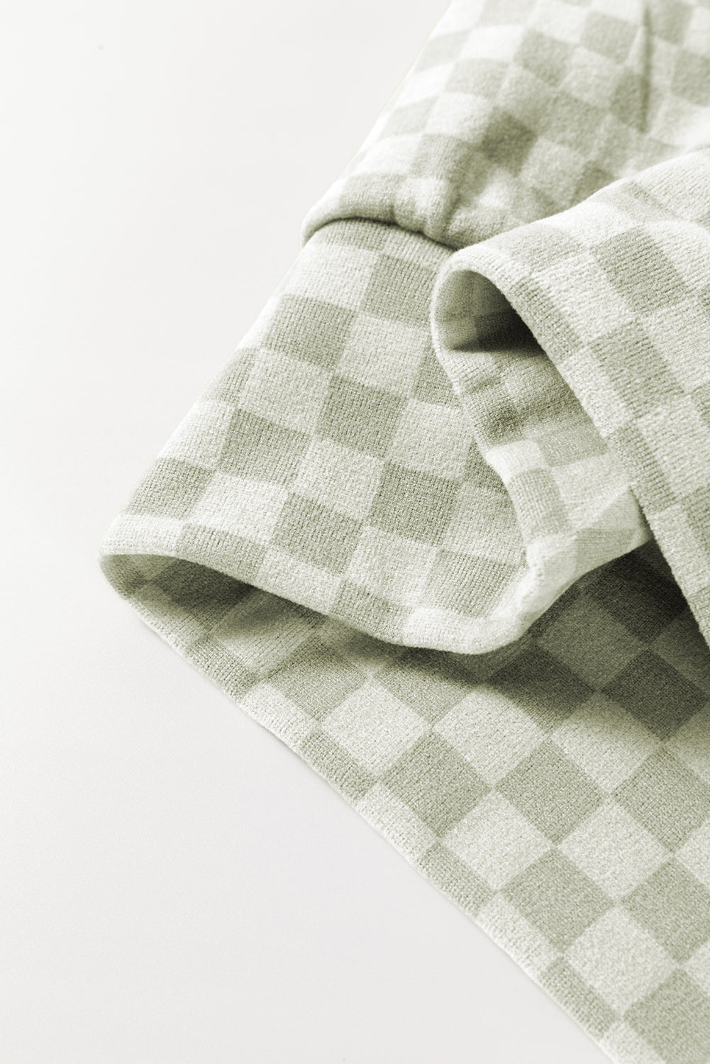 Green Checkered Print Kangaroo Pocket Drawstring Hoodie Sweatshirts & Hoodies JT's Designer Fashion