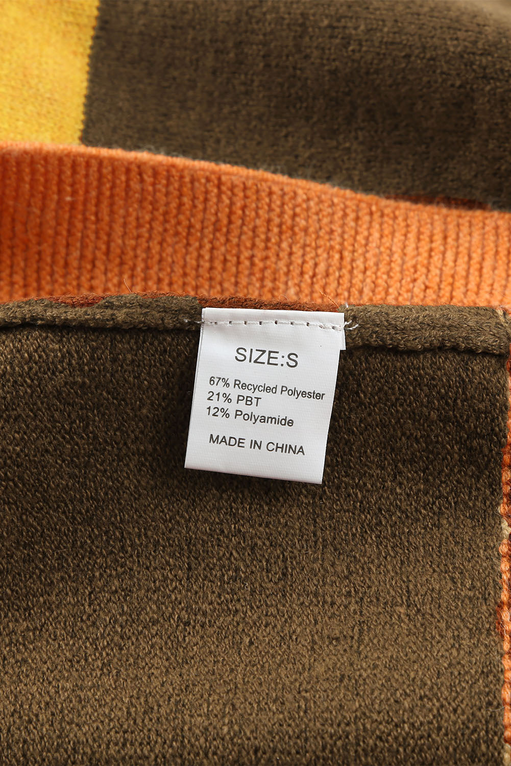 Open Front Pocketed Colorblock Cardigan Sweaters & Cardigans JT's Designer Fashion